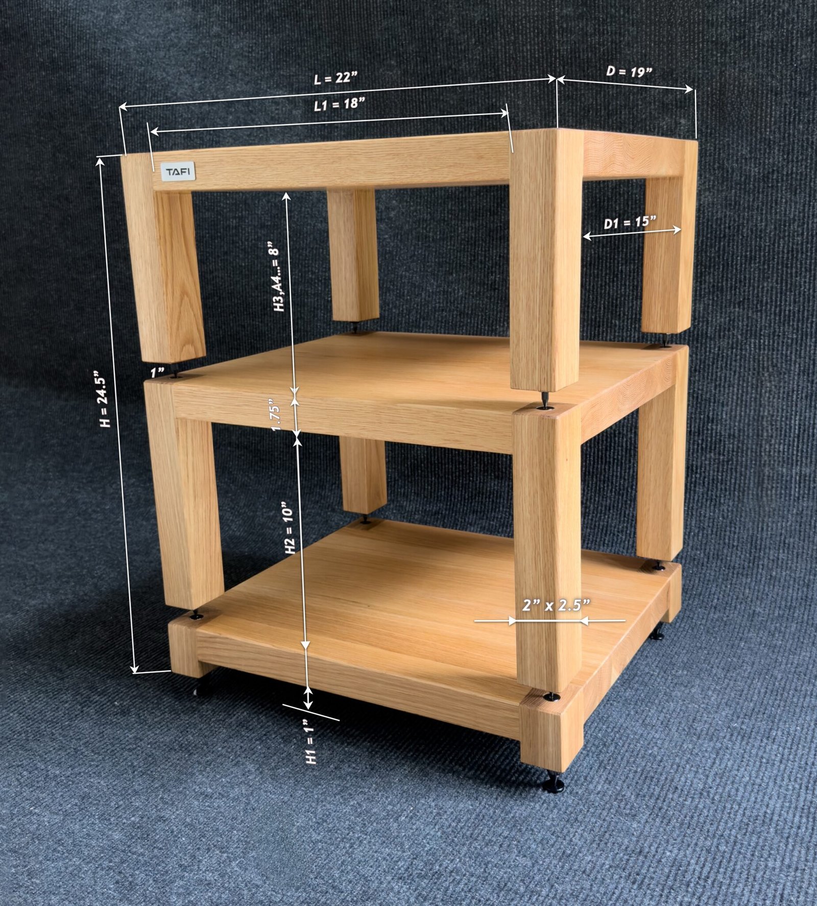 DENALI Audio Rack - Golden Oak - Image 17