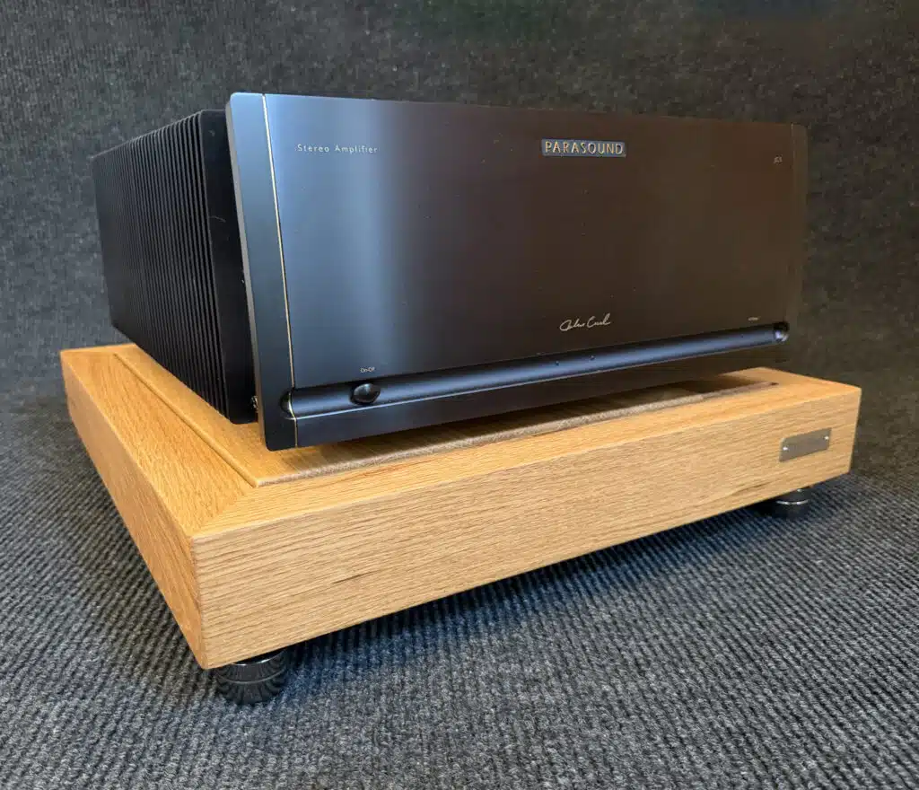 TAFImade ASPEN premium hardwood amplifier stand with integrated isolation platform