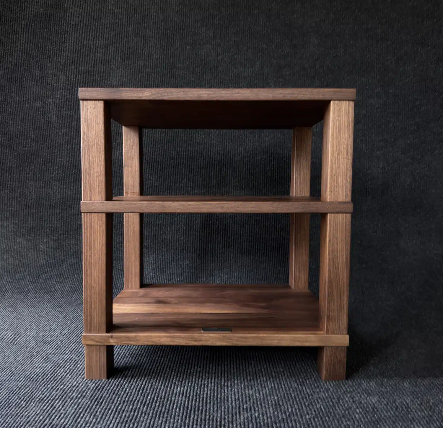 木製ラック・ウッドラック Rare Wooden MiniDisc Rack 48 Disc Japan SIERRA Audio Rack Single - Black Walnut - TAFI Made LLC