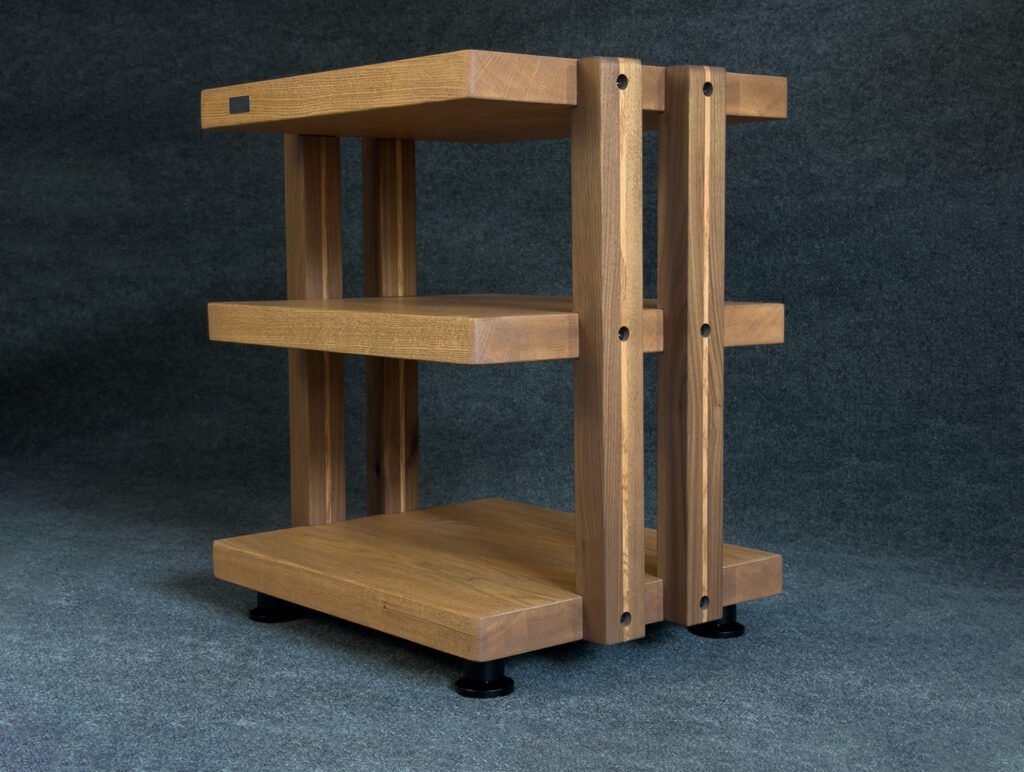 Solid Oak Hi-Fi Audio Rack